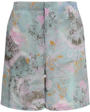 Off-White c/o Virgil Abloh All-Over Printed Bermuda Shorts - Grey