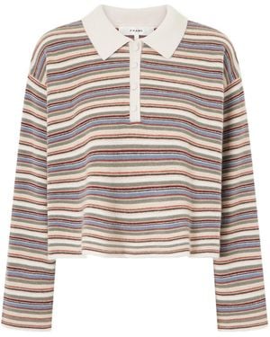 FRAME Striped Polo Knitted Top - Multicolor