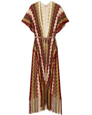 Twinset Long Striped Kaftan - Brown