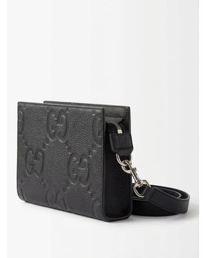 Gucci Jumbo Gg Strapped Shoulder Bag - Black