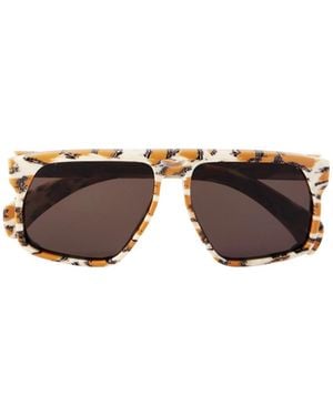 Jacques Marie Mage Neptune Aviator-Style Acetate Sunglasses - Brown