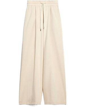 Weekend by Maxmara Drawstring Straight Leg Trousers - Natural