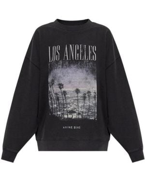 Anine Bing Long-Sleeve Sweatshirt - Black