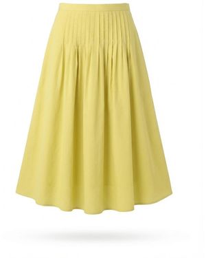 Max Mara Pleated Skirt - Yellow
