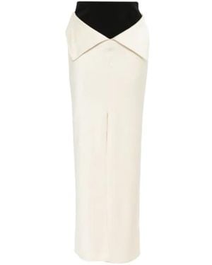 Nanushka Split Front Long Skirt - White