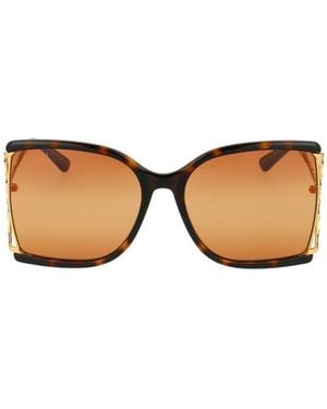 Gucci Tortoiseshell Square-Frame Sunglasses - Natural