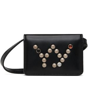 OPEN YY Miniature Studded Wallet-Style Shoulder Bag - Black