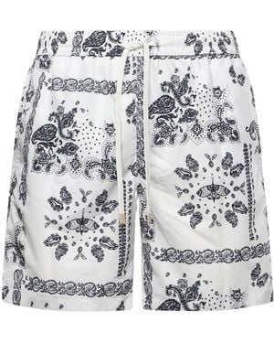 Eleventy Paisley Print Swim Shorts - Grey