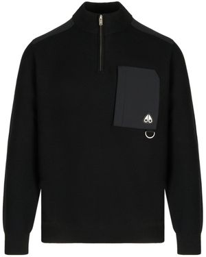 Moose Knuckles Long-Sleeved Sweater - Black