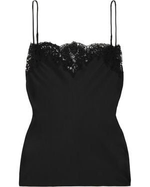 Stella McCartney Lace-Trimmed Satin Camisole - Black