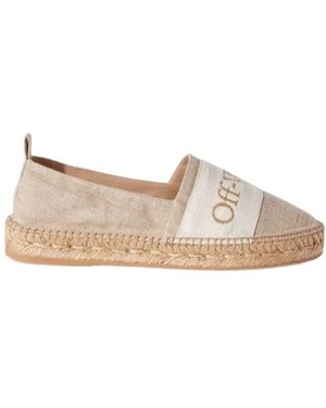 Off-White c/o Virgil Abloh Bookish Canvas Espadrilles - Natural
