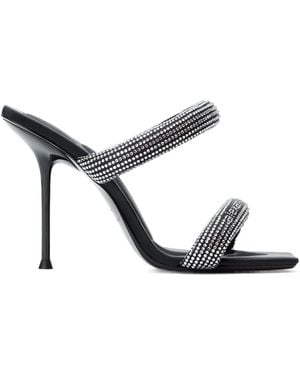 Alexander Wang Crystal-Embellished Stiletto Sandals - White
