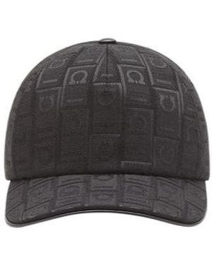 Ferragamo Ferragamo Monogram Jacquard Baseball Cap - Gray