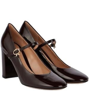Gianvito Rossi Patent Leather Mary Jane Pumps - Brown