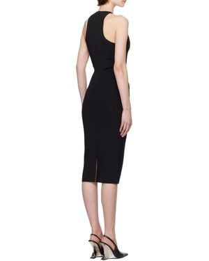Mugler Star Sleeveless Midi Dress - Black