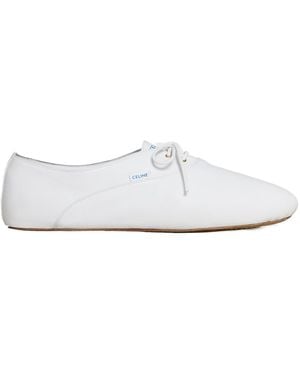 Celine Ballet Lace-Up Shoe - White