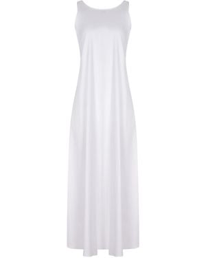 Max Mara Beachwear Seta Sleeveless Midi Dress - White