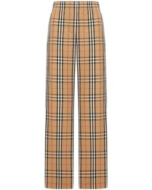 Burberry Check Elasticated-Waist Pants - Natural