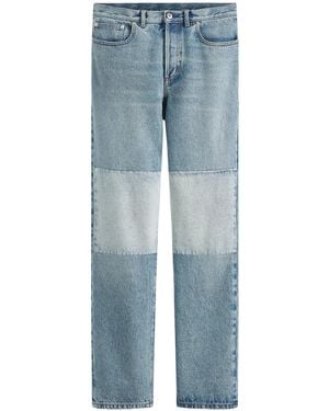 Dior Patchwork Straight-Leg Jeans - Blue