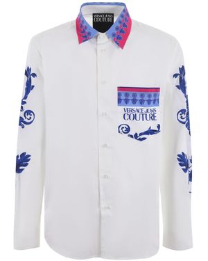 Versace Jeans Couture Couture Pattern-Printed Button-Up Shirt - White