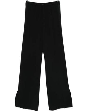 forte_forte Split-Hem Trousers - Black