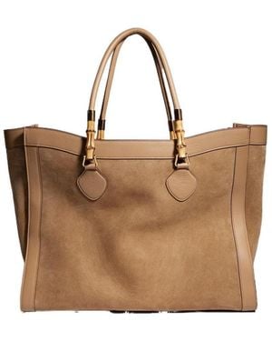 Gucci Bamboo Tote Large Bag - Brown