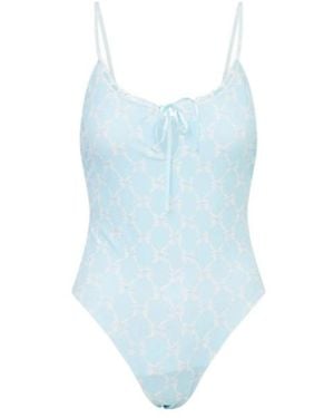 LoveShackFancy Laguna Bow One-Piece Swimsuit - Blue