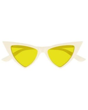 McQueen Eyewear Cat Eye Frame Sunglasses - Yellow