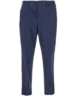 Pt Pantaloni Pt Torino Elastic Waist Tailored Trousers - Blue