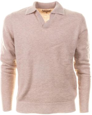 MC2 Saint Barth Long-Sleeved Knitted Polo Shirt - Pink