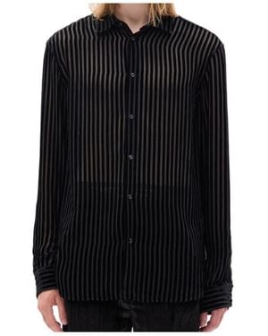 Ann Demeulemeester Striped Shirt - Black