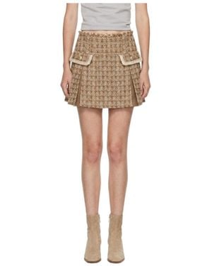Marissa Chiara Plaid Skirt - Natural