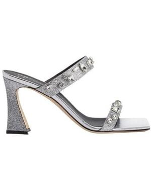 Giuseppe Zanotti Flaminia Jewel Embellished Sandals - White