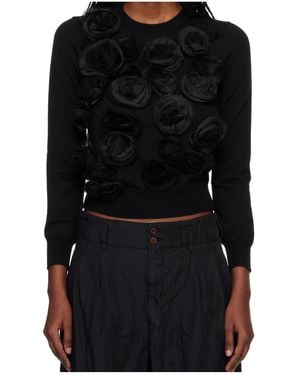 Comme des Garçons Long-Sleeve Knit Top - Black