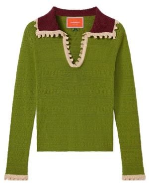 La DoubleJ Picket Polo Jumper - Green