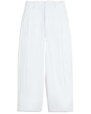 Lemaire Crinkled Wide-Leg Trousers - White