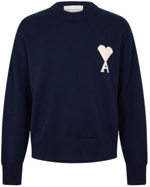 Ami Paris De Coeur Sweatshirt - Blue