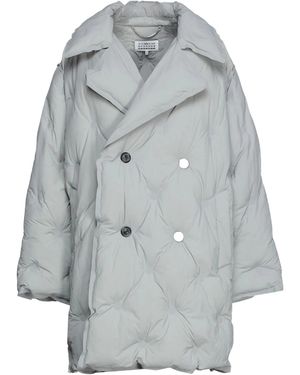 Maison Margiela Long-Sleeve Double-Breasted Down Coat - Grey