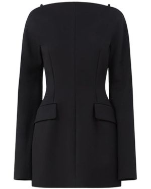 Sportmax Angus Long-Sleeved Mini Dress - Black