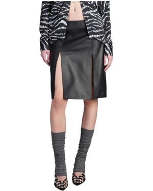 The Attico Zippered Skirt - Black