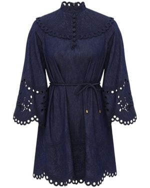 Zimmermann Long Sleeve Dress - Blue