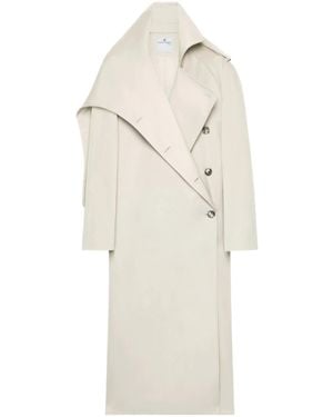 Courreges Courrèges Button-Up Long Trench Coat - White