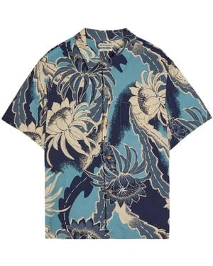 JW Anderson Floral-Print Woven Shirt - Blue