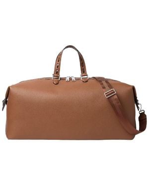 Fendi Lui Topstitch Detail Duffle Bag - Brown