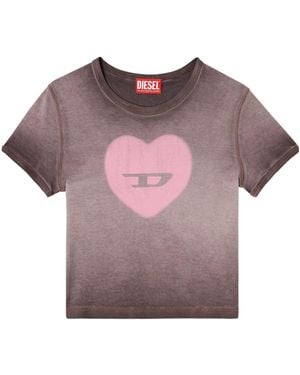 DIESEL Fashion Short Sleeve T-Shirt - Purple