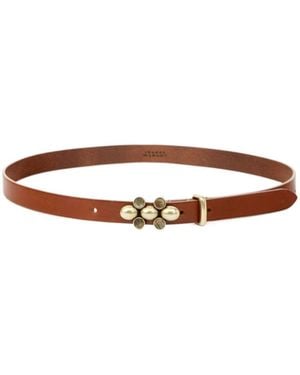 Isabel Marant Valdez Buckle Embellished Belt - White
