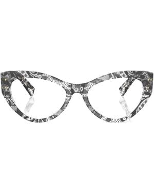 Dolce & Gabbana Eyewear Cat-Eye Glasses - White