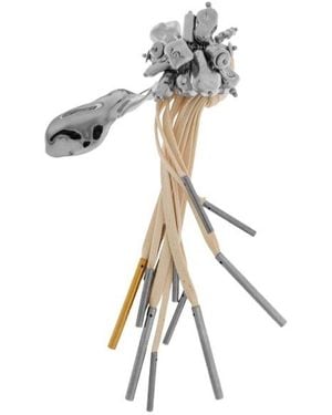 Dries Van Noten Brass Brooch - White