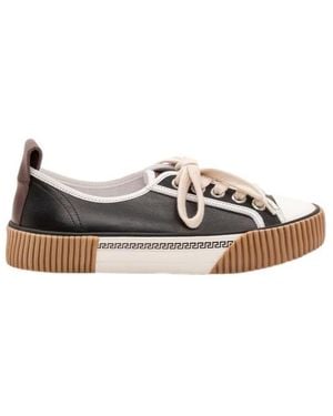 Versace Round-Toe Casual Shoes - Brown