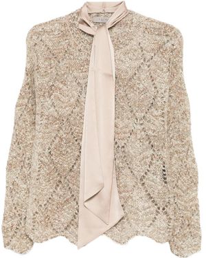 D.exterior Diamond Pattern Jumper - Natural